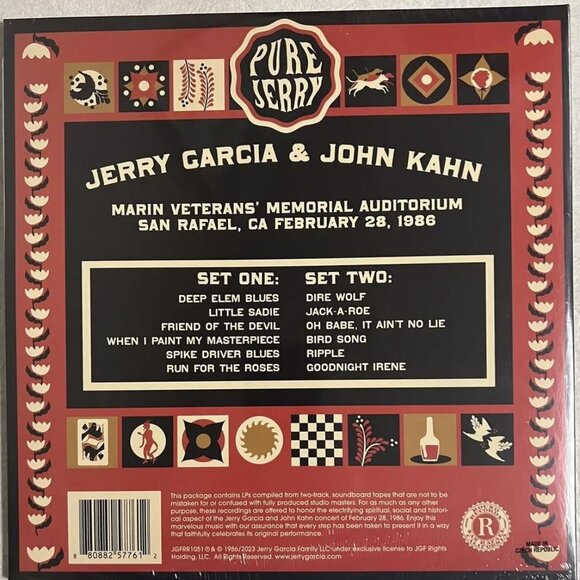 Jerry Garcia & John Kahn Pure Jerry 2-LP ~ RSD Blk Fri 2023 ~ Gold ~ New/Sealed! - Picture 4 of 4